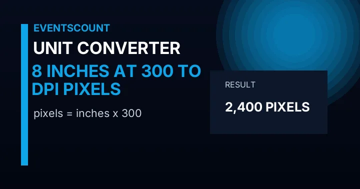 8 Inches At 300 DPI To Pixels