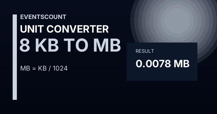 8 KB To MB
