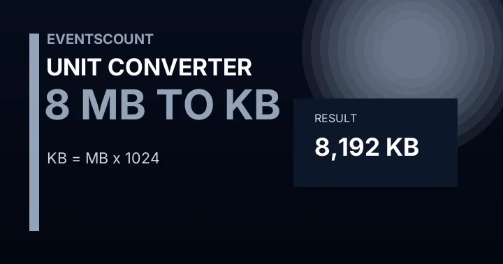 8 MB To KB
