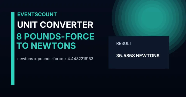 8 Pounds-force To Newtons