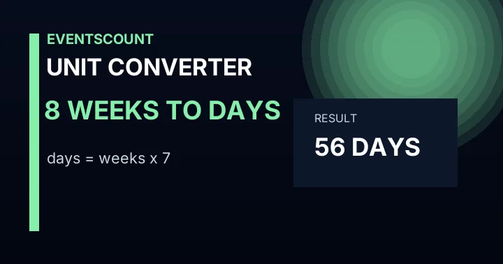 8 Weeks To Days