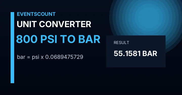 800 Psi To Bar