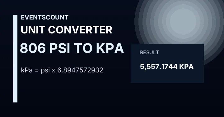 806 Psi To KPa