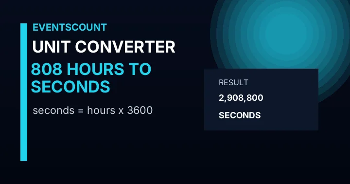 808 Hours To Seconds