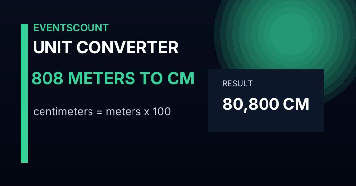 808 Meters To Cm
