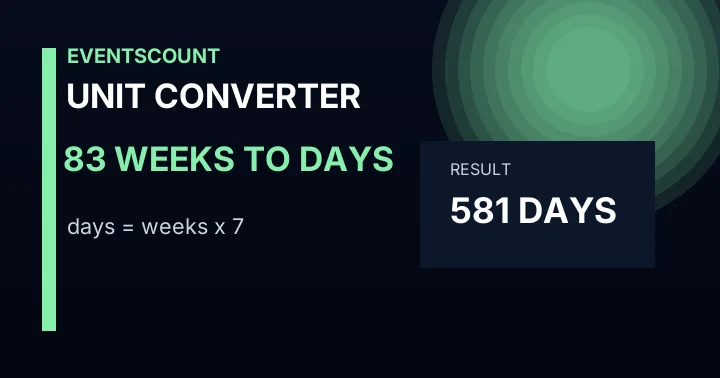 83 Weeks To Days