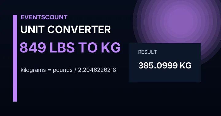 849 Lbs To Kg