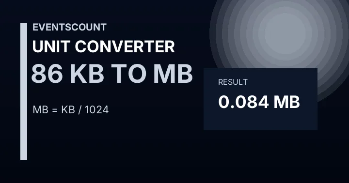 86 KB To MB