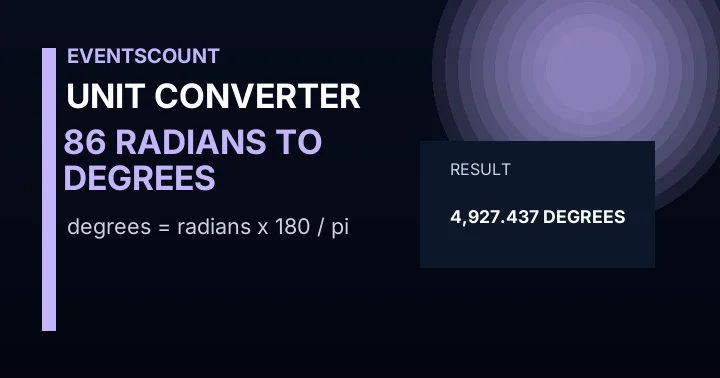 86 Radians To Degrees