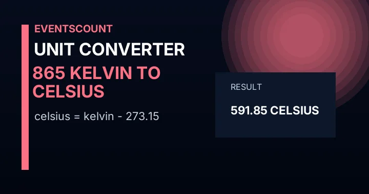 865 Kelvin to Celsius