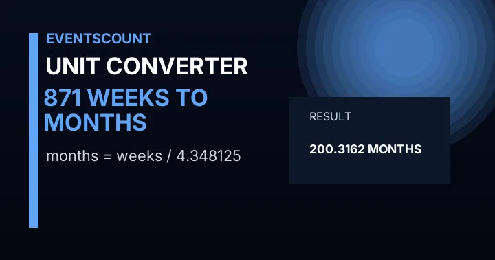 871 Weeks To Months