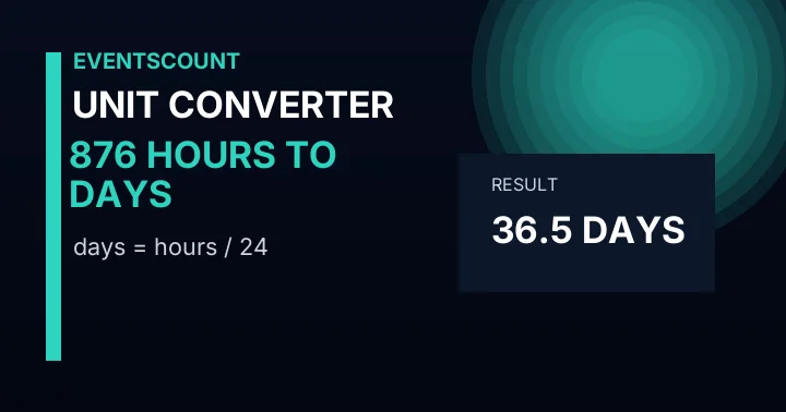 876 Hours To Days
