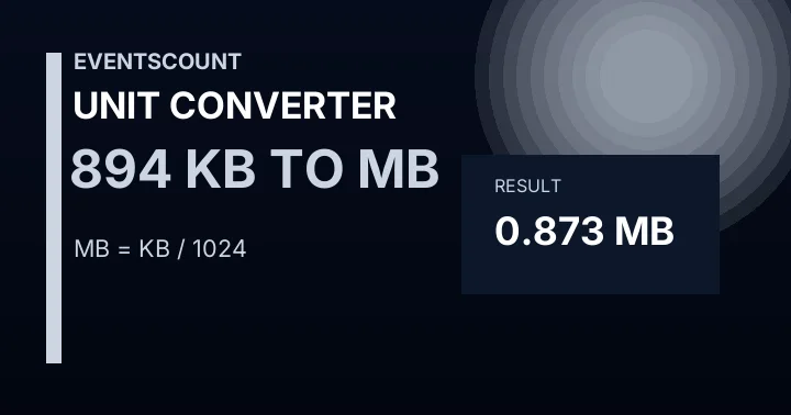 894 KB To MB