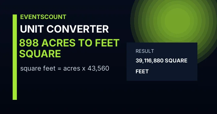 898 Acres To Square Feet