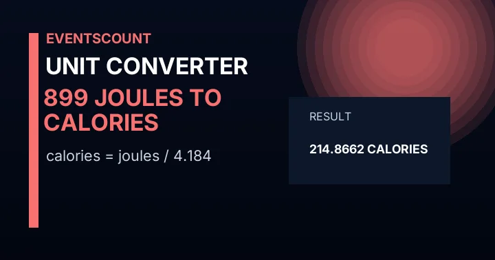 899 Joules To Calories
