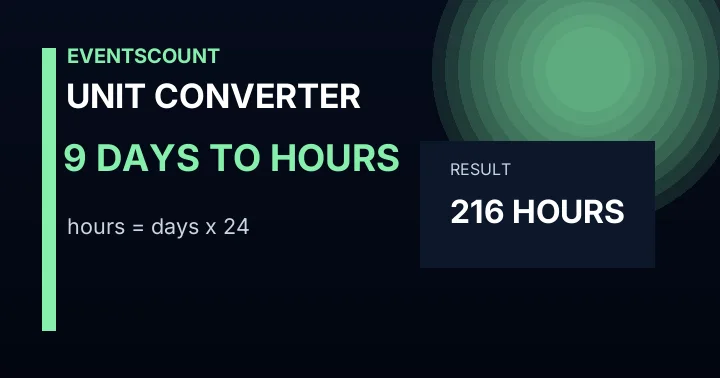 9 Days To Hours