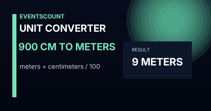 900 Cm To Meters