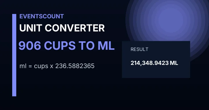 906 Cups To Ml
