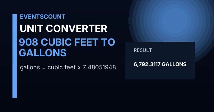 908 Cubic Feet To Gallons
