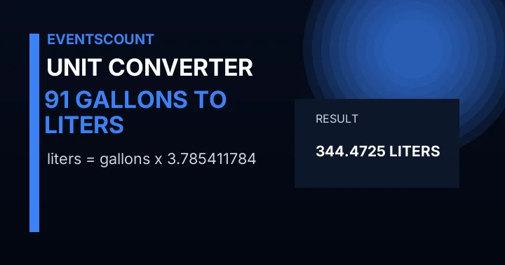 91 Gallons To Liters
