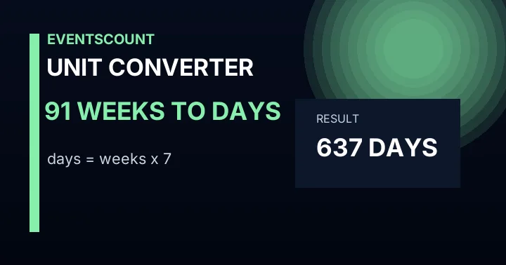 91 Weeks To Days