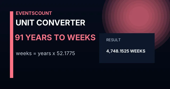 91 Years To Weeks