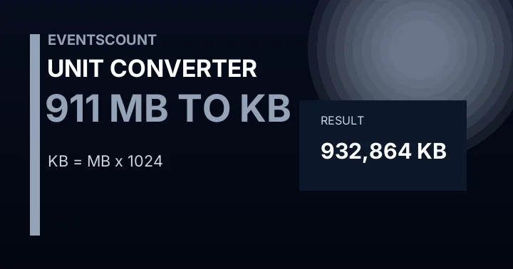 911 MB To KB
