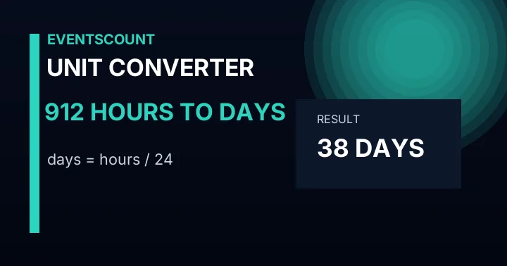 912 Hours To Days