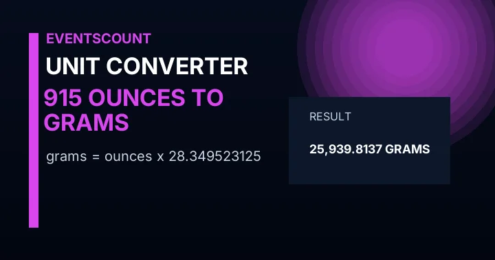 915 Ounces To Grams