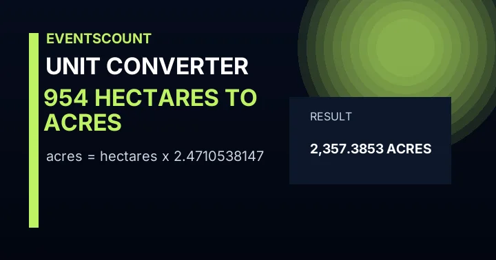 954 Hectares To Acres