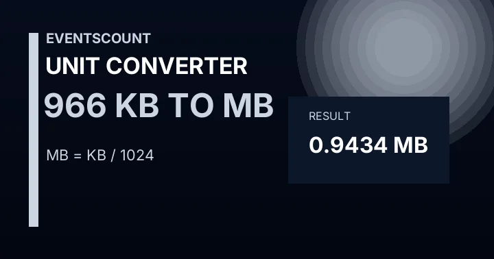 966 KB To MB