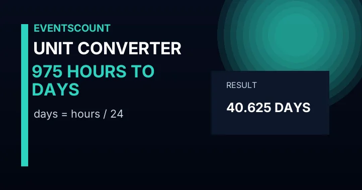 975 Hours To Days
