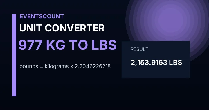977 Kg To Lbs