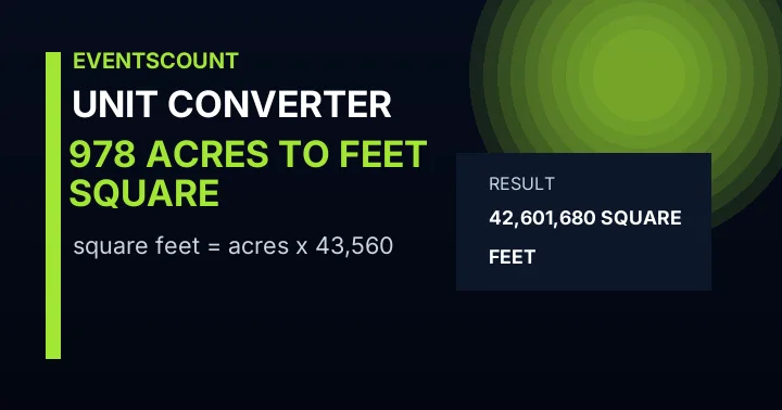 978 Acres To Square Feet