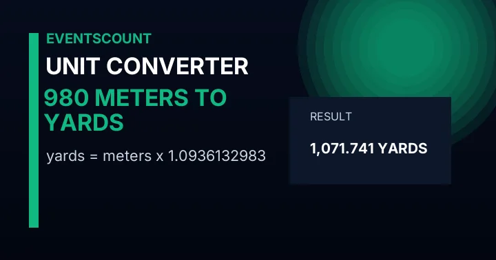 980 Meters To Yards