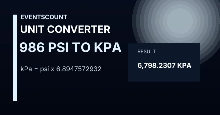 986 Psi To KPa