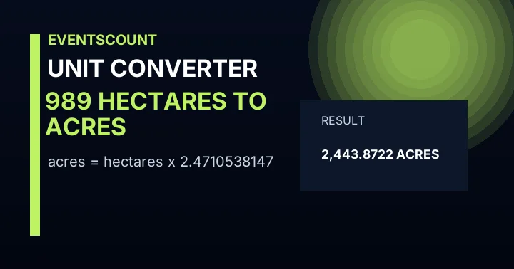 989 Hectares To Acres