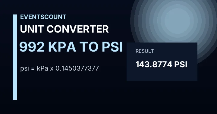 992 KPa To Psi