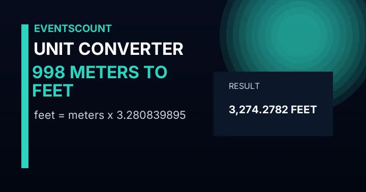 998 Meters To Feet
