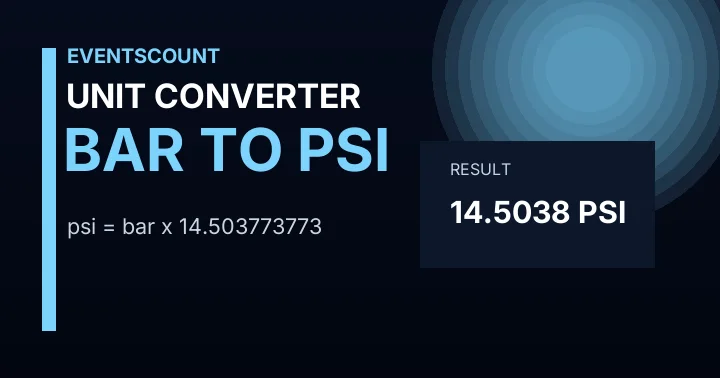 Bar to PSI Converter