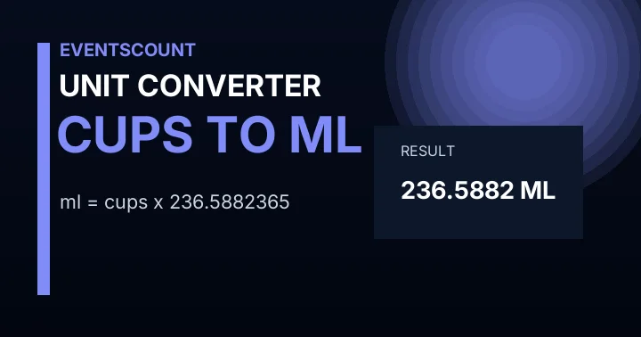 Cups to Ml Converter