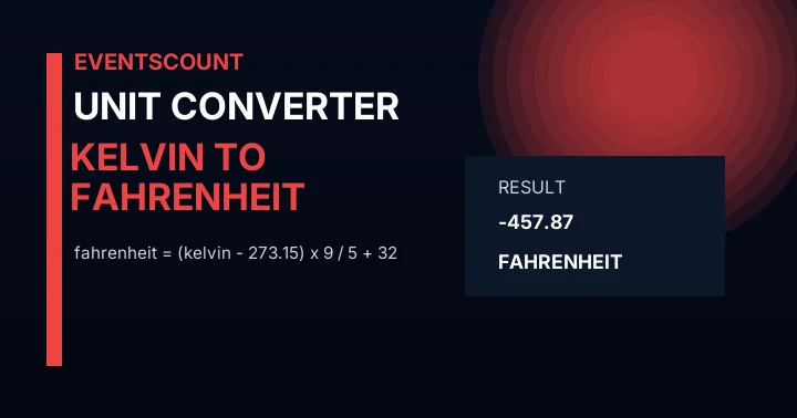 Kelvin to Fahrenheit Converter