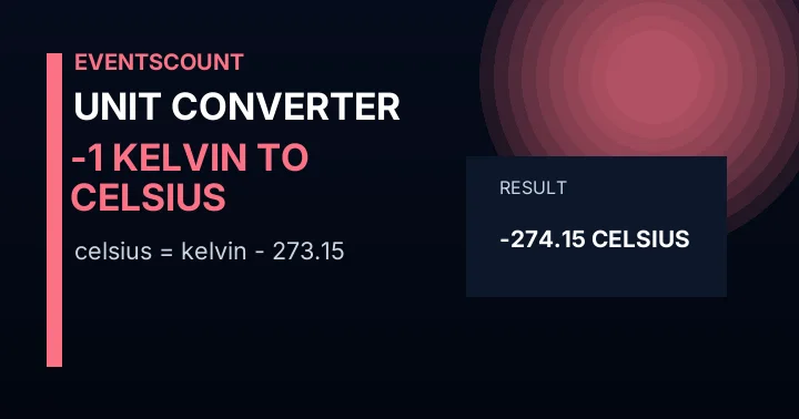 -1 Kelvin to Celsius