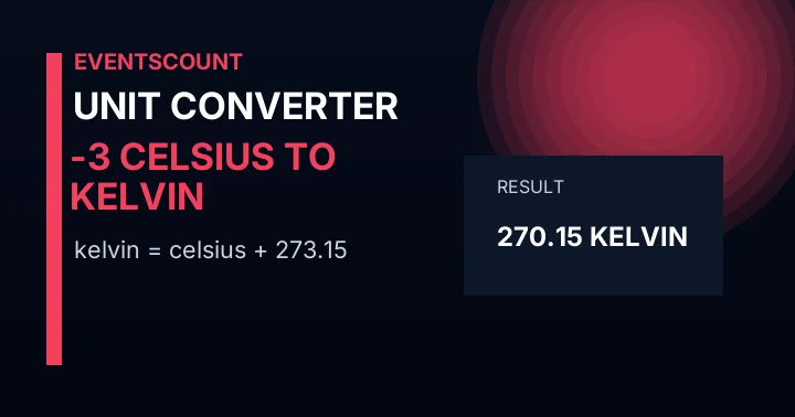 -3 Celsius to Kelvin