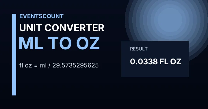 Ml to Oz Converter