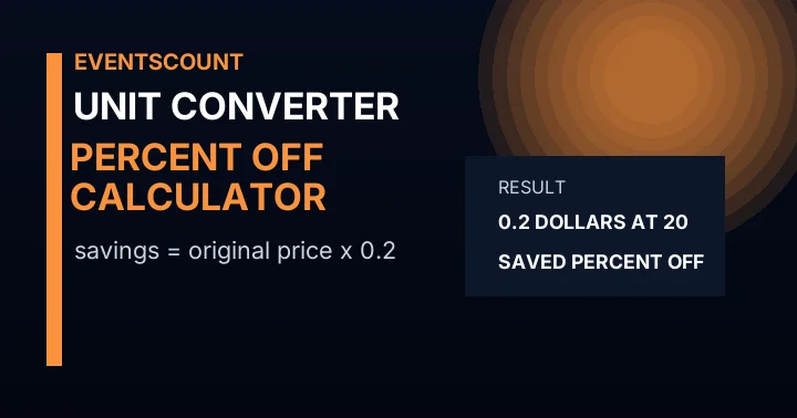 Percent Off Calculator Converter
