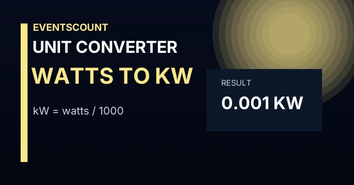 Watts to kW Converter