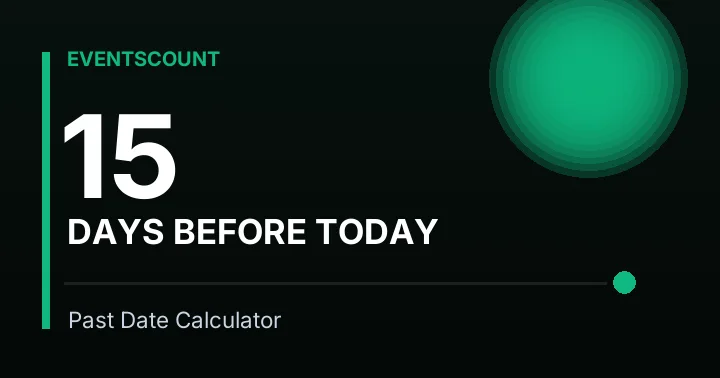 15 Days Before Today