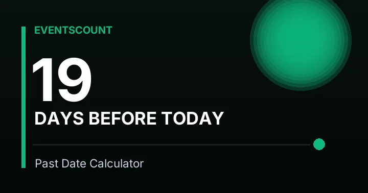 19 Days Before Today