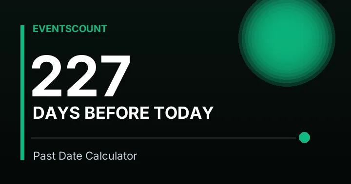 227 Days Before Today